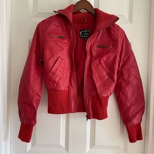 Forever 21 Red Aviator Jacket